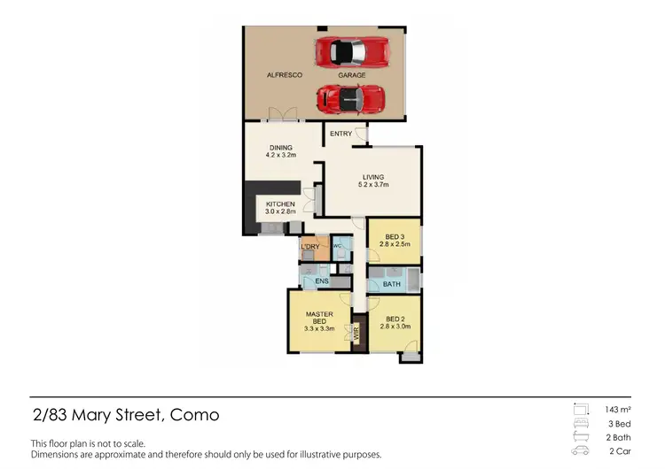 Floorplan of Homely villa listing, 2/83 Mary Street, Como WA 6152