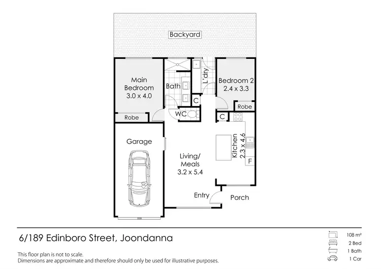 Floorplan of Homely unit listing, 6/189 Edinboro Street, Joondanna WA 6060
