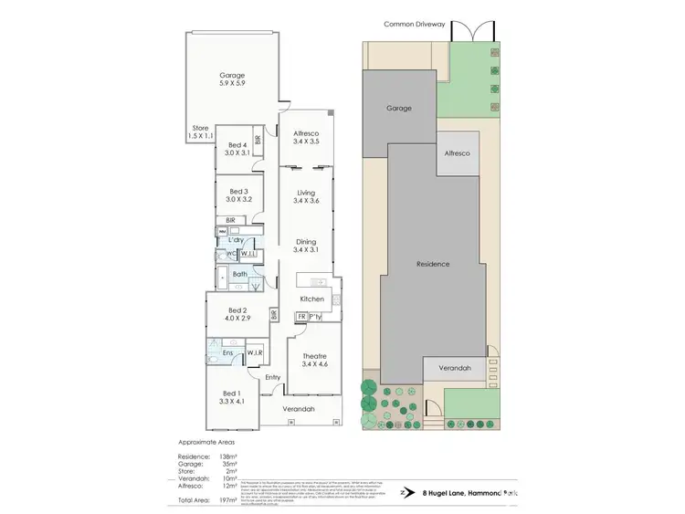Floorplan of Homely house listing, 8 Hugel Lane, Hammond Park WA 6164