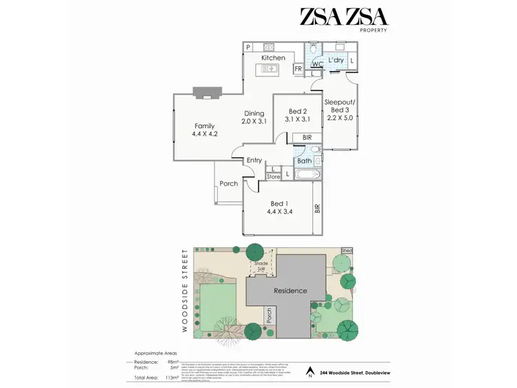 Floorplan of Homely house listing, 244 Woodside Street, Doubleview WA 6018