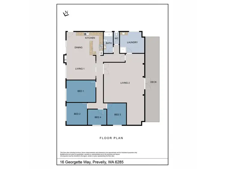 Floorplan of Homely house listing, 16 Georgette Way, Prevelly WA 6285