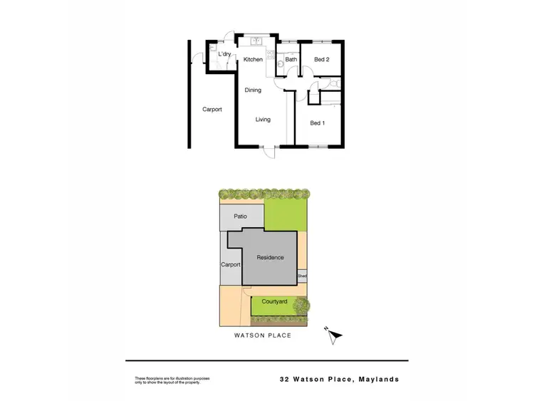 Floorplan of Homely villa listing, 32 Watson Place, Maylands WA 6051