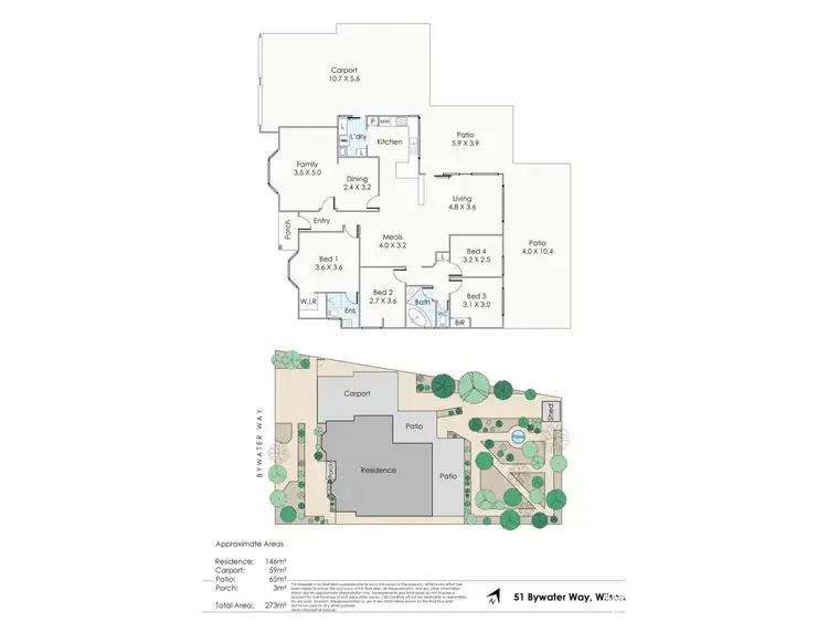 Floorplan of Homely house listing, 51 Bywater Way, Wilson WA 6107