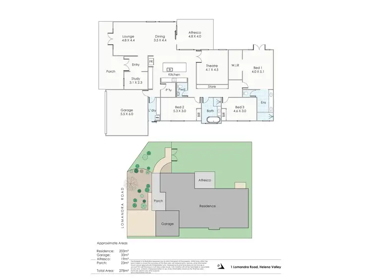 Floorplan of Homely house listing, 1 Lomandra Road, Helena Valley WA 6056