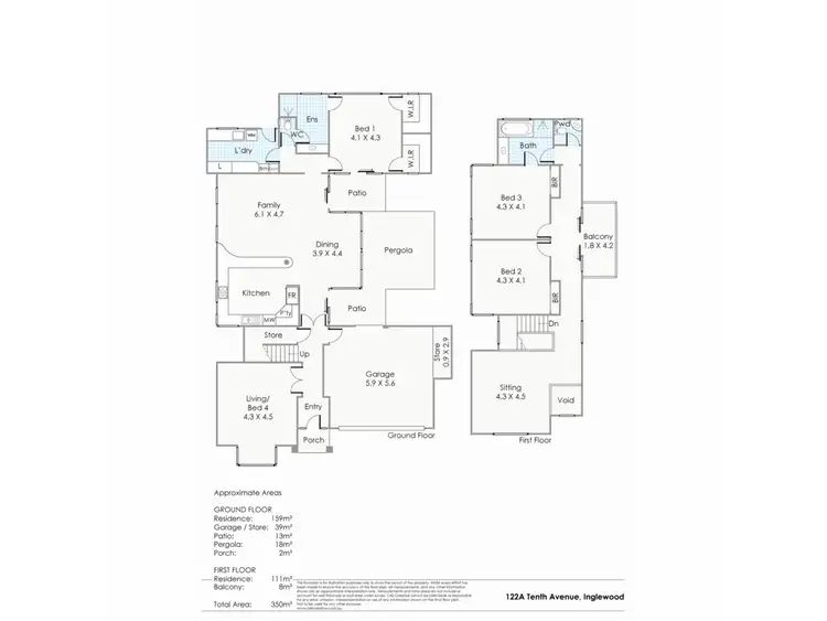 Floorplan of Homely house listing, 122A Tenth Avenue, Inglewood WA 6052