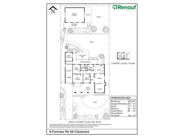 Floorplan of Homely house listing, 6 Fortview Road, Mount Claremont WA 6010