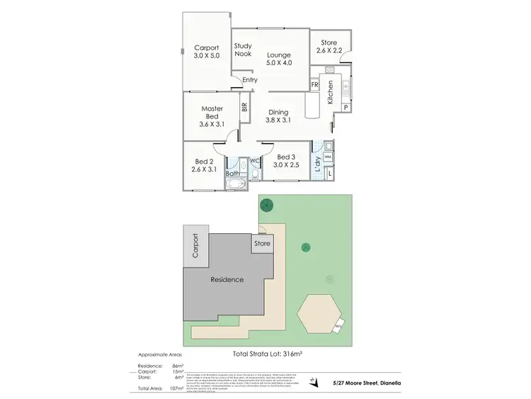 Floorplan of Homely villa listing, 5/27 Moore Street, Dianella WA 6059