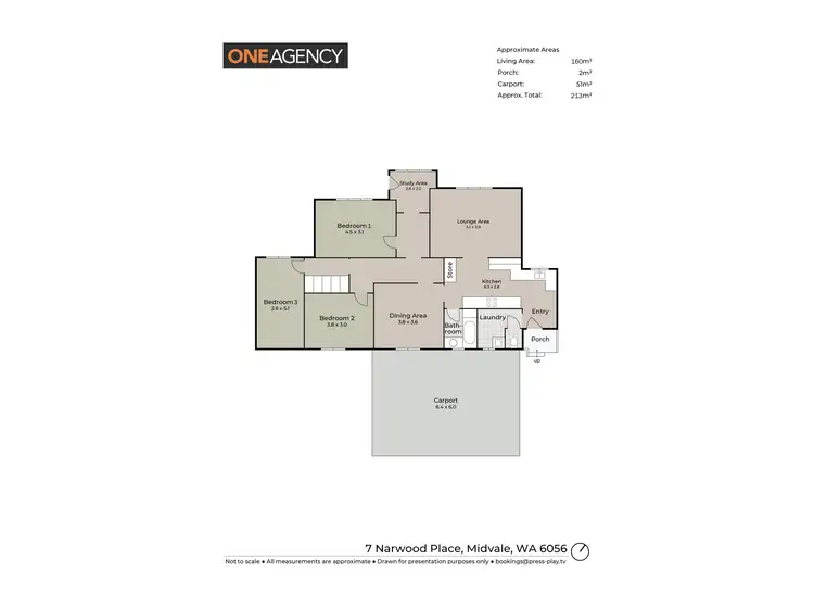 Floorplan of Homely house listing, 7 Narwood Place, Midvale WA 6056