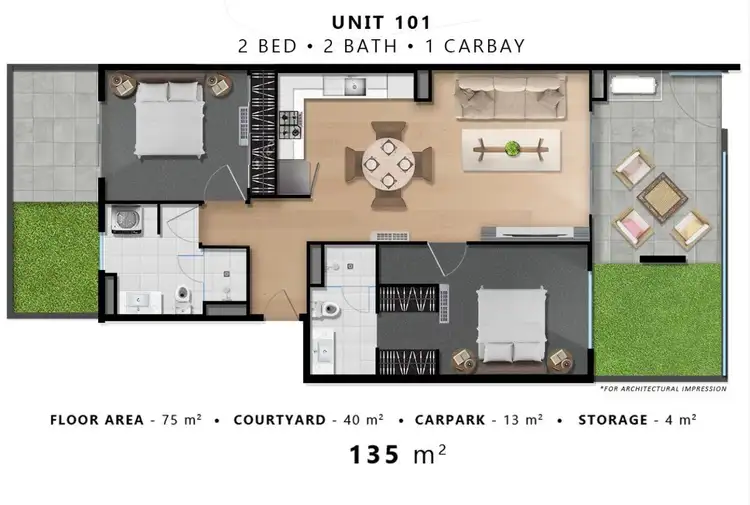 Floorplan of Homely apartment listing, 101/1 Kennedy Street, Maylands WA 6051