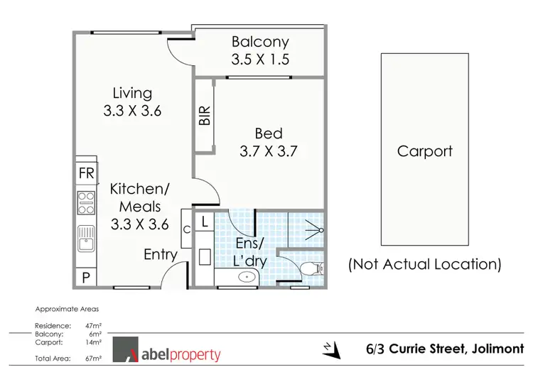 Floorplan of Homely apartment listing, 6/3 Currie Street, Jolimont WA 6014