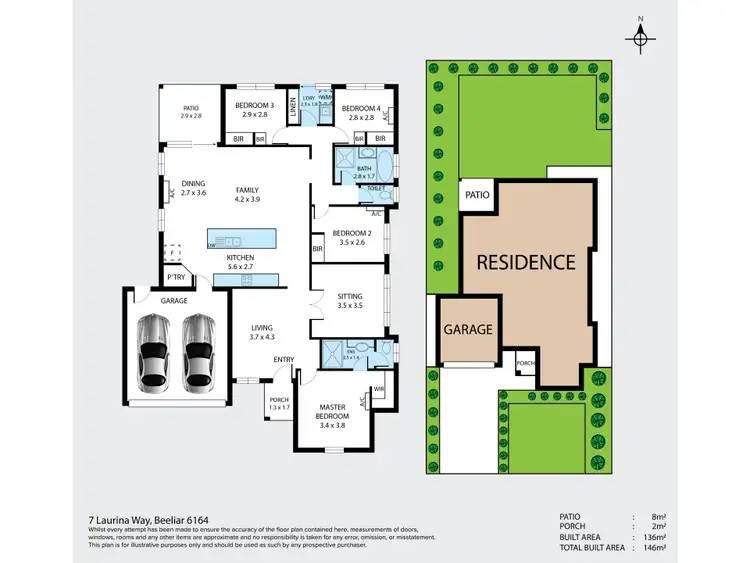 Floorplan of Homely house listing, 7 Laurina Way, Beeliar WA 6164