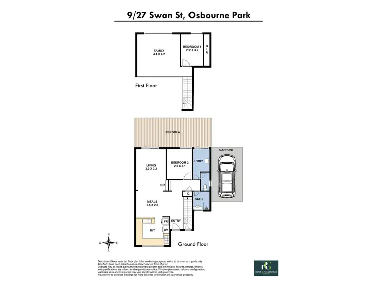 Floorplan of Homely townhouse listing, 9/27 Swan Street, Osborne Park WA 6017