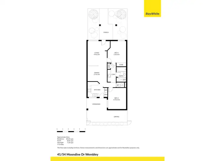 Floorplan of Homely unit listing, 41/54 Moondine Drive, Wembley WA 6014