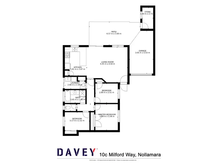 Floorplan of Homely unit listing, 10c Milford Way, Nollamara WA 6061