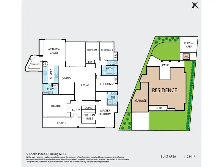 Floorplan of Homely house listing, 5 Apollo Place, Duncraig WA 6023