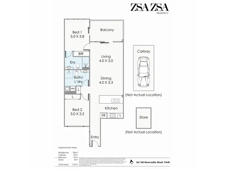 Floorplan of Homely apartment listing, 26/145 Newcastle Street, Perth WA 6000