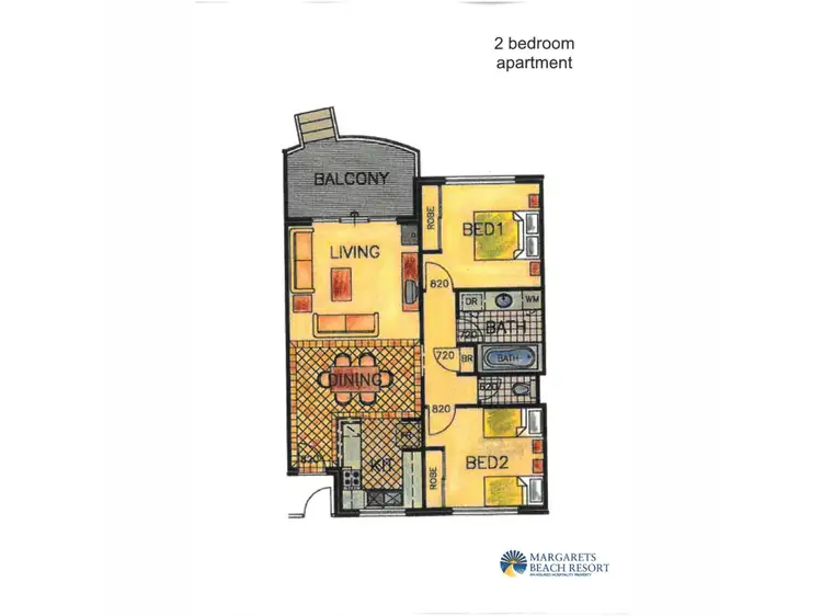 Floorplan of Homely unit listing, 206/1 Resort Place, Gnarabup WA 6285