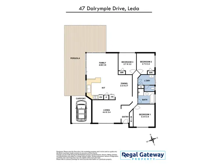 Floorplan of Homely house listing, 47 Dalrymple Drive, Leda WA 6170