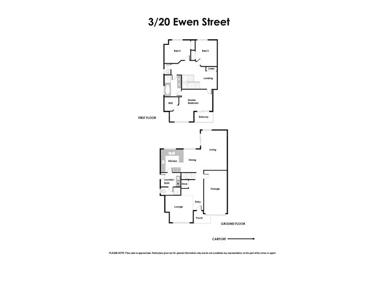 Floorplan of Homely townhouse listing, 3/20 Ewen Street, Scarborough WA 6019