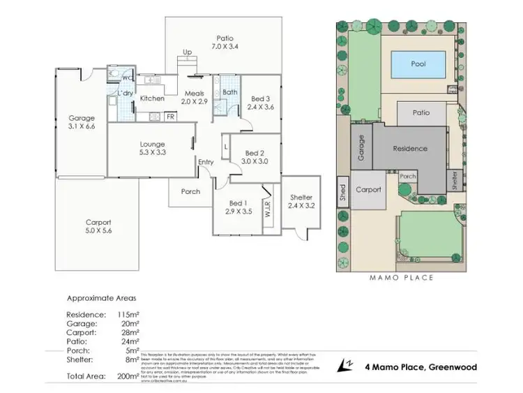 Floorplan of Homely house listing, 4 Mamo Place, Greenwood WA 6024