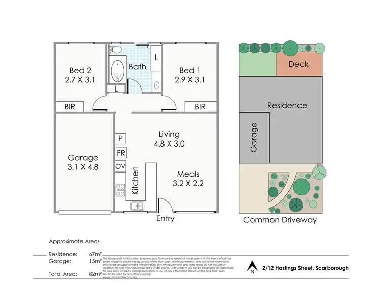 Floorplan of Homely villa listing, 2/12 Hastings Street, Scarborough WA 6019