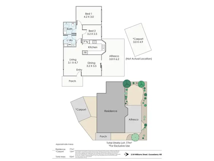 Floorplan of Homely unit listing, 3/54 Williams Street, Kalamunda WA 6076