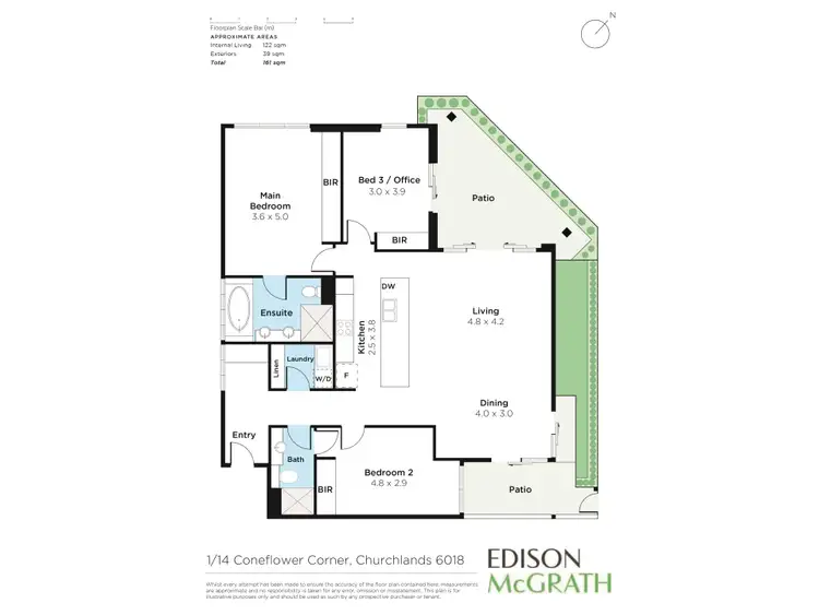 Floorplan of Homely apartment listing, 1/14 Coneflower Corner, Churchlands WA 6018