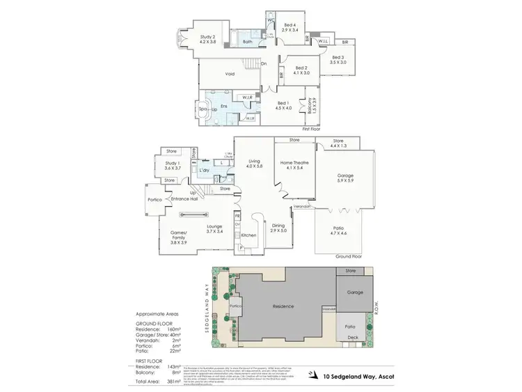 Floorplan of Homely house listing, 10 Sedgeland Way, Ascot WA 6104