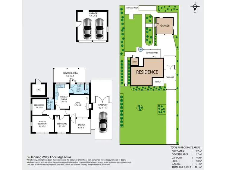 Floorplan of Homely house listing, 36 Jennings Way, Lockridge WA 6054