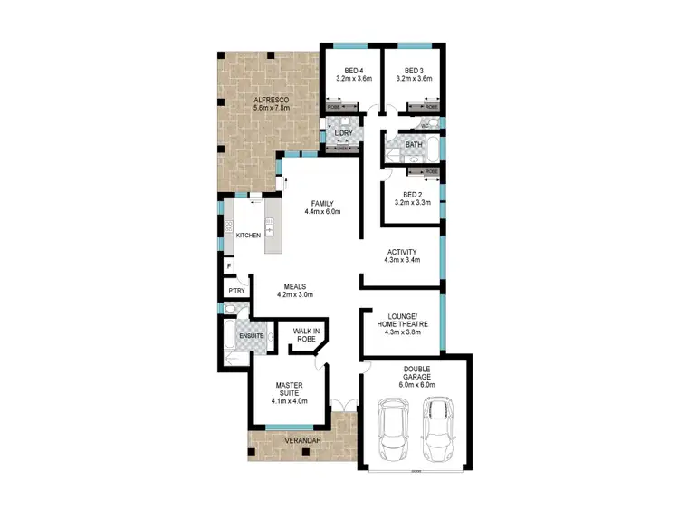 Floorplan of Homely house listing, 6 Wake Drive, Dalyellup WA 6230