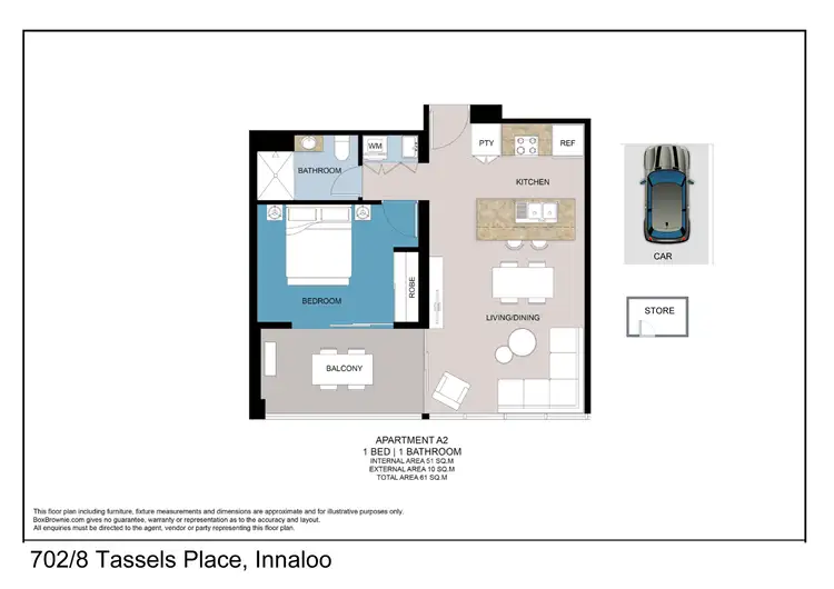 Floorplan of Homely apartment listing, 702/8 Tassels Place, Innaloo WA 6018
