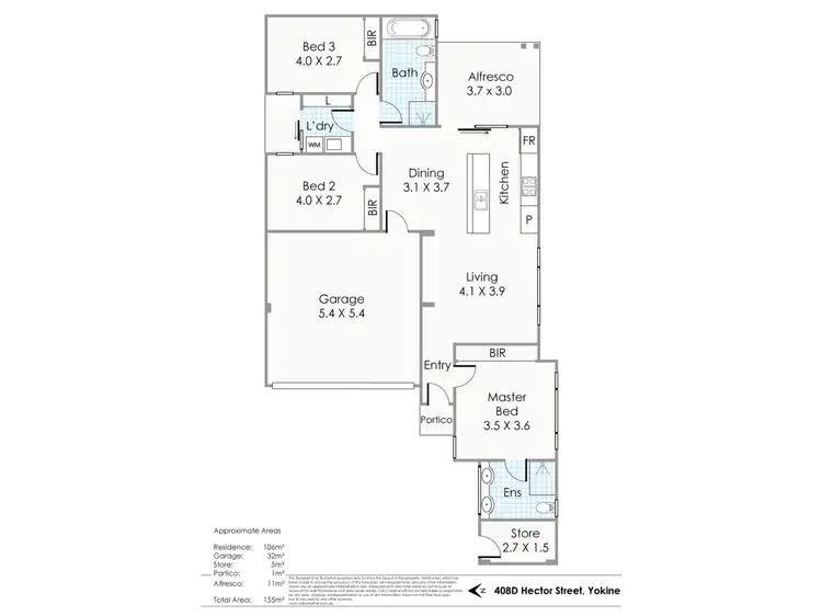 Floorplan of Homely villa listing, 408D Hector Street, Yokine WA 6060