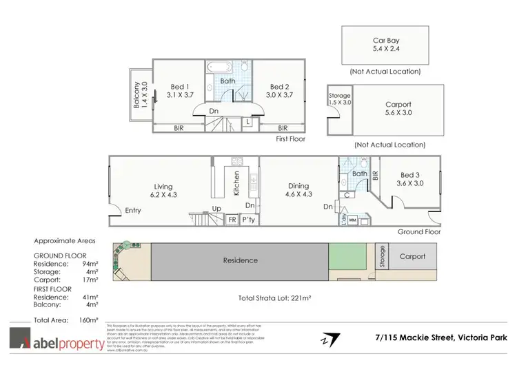 Floorplan of Homely townhouse listing, 7/115 Mackie Street, Victoria Park WA 6100