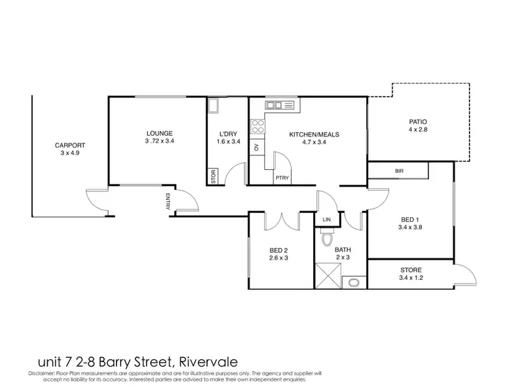 Floorplan of Homely villa listing, 7/2-8 Barry Street, Rivervale WA 6103