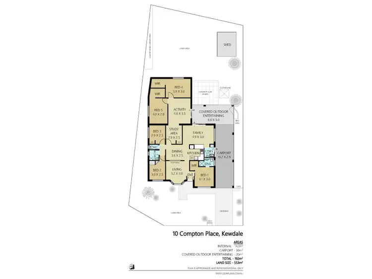 Floorplan of Homely house listing, 10 Compton Place, Kewdale WA 6105