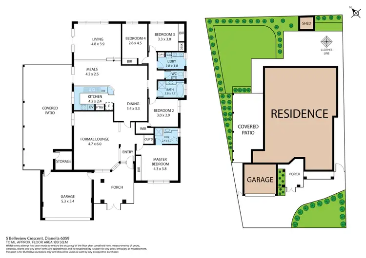 Floorplan of Homely house listing, 5 Belleview Crescent, Dianella WA 6059