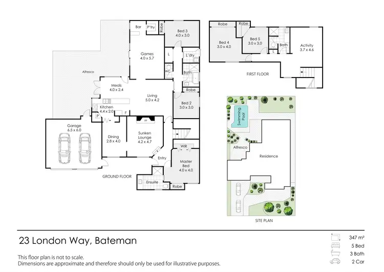 Floorplan of Homely house listing, 23 London Way, Bateman WA 6150
