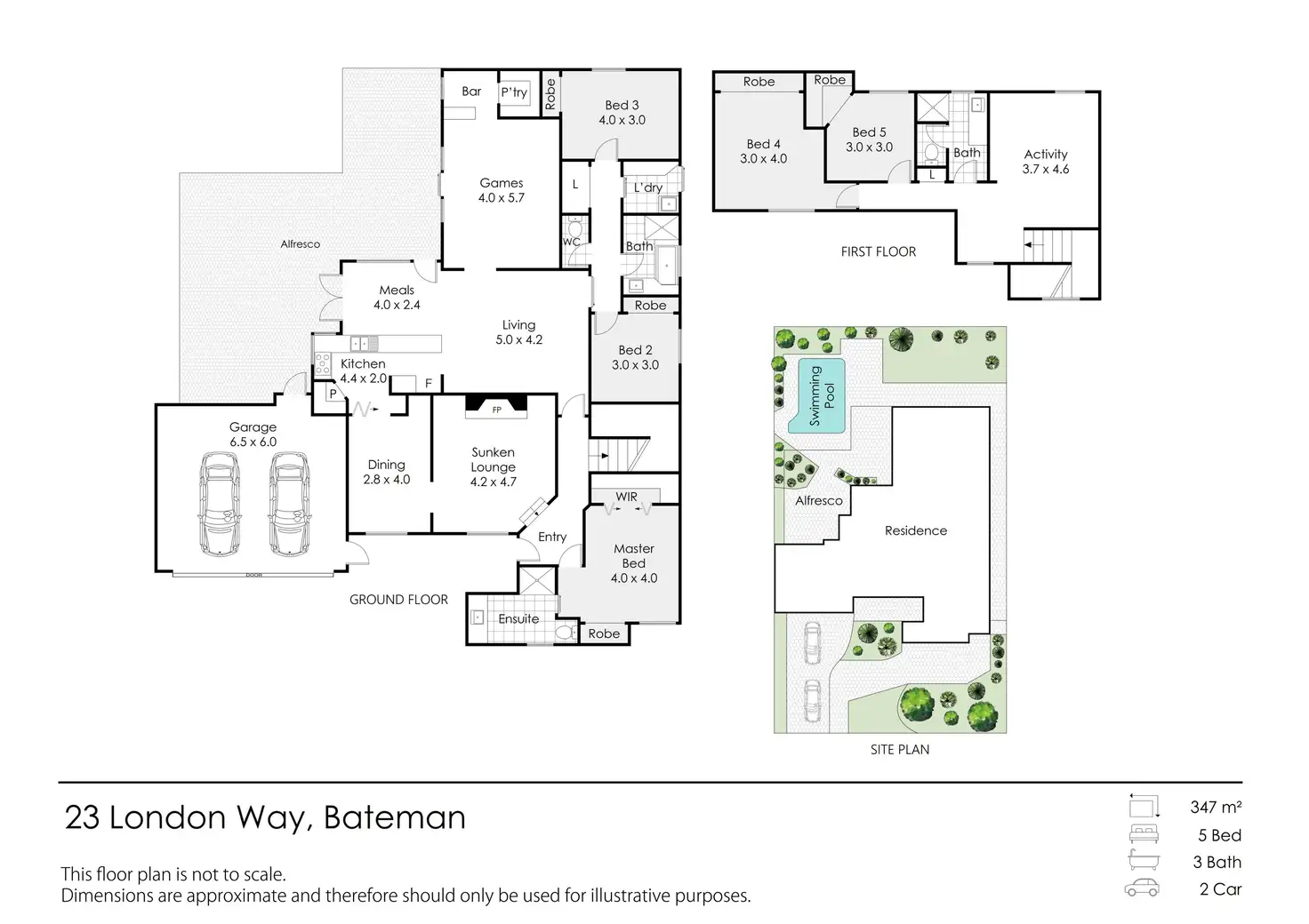 Floorplan of Homely house listing, 23 London Way, Bateman WA 6150