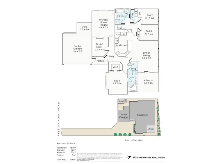 Floorplan of Homely house listing, 277A Preston Point Road, Bicton WA 6157