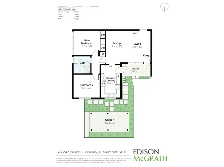 Floorplan of Homely apartment listing, 5/224 Stirling Highway, Claremont WA 6010