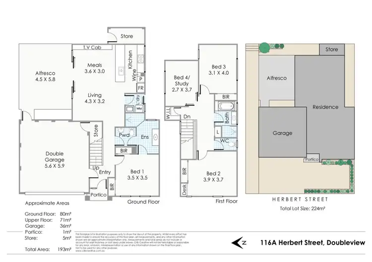 Floorplan of Homely house listing, 116A Herbert Street, Doubleview WA 6018