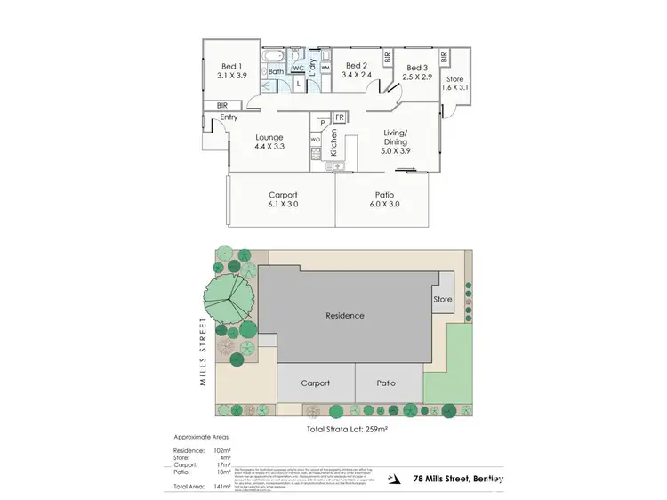 Floorplan of Homely house listing, 78 Mills Street, Bentley WA 6102
