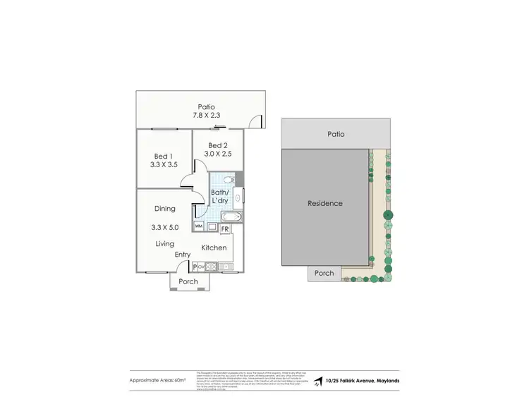 Floorplan of Homely unit listing, 10/25 Falkirk Avenue, Maylands WA 6051
