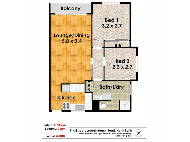 Floorplan of Homely apartment listing, 41/38 Scarborough Beach Road, North Perth WA 6006