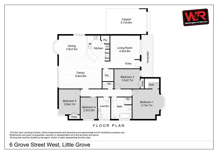 Floorplan of Homely house listing, 6 Grove Street West, Little Grove WA 6330
