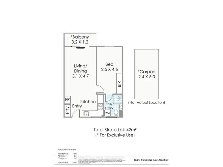 Floorplan of Homely apartment listing, 36/216 Cambridge Street, Wembley WA 6014