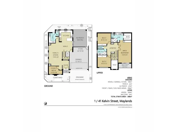 Floorplan of Homely townhouse listing, 41 Kelvin Street, Maylands WA 6051