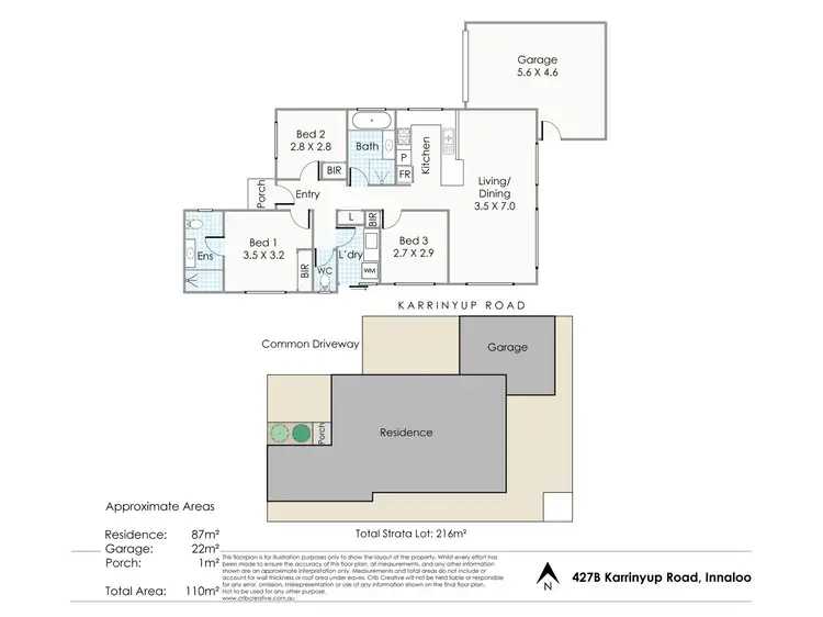 Floorplan of Homely villa listing, 427B Karrinyup Road, Innaloo WA 6018