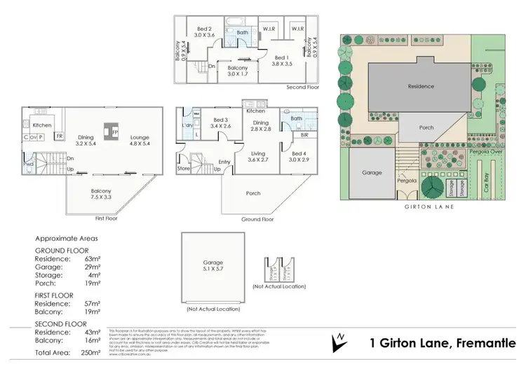 Floorplan of Homely house listing, 1 Girton Lane, Fremantle WA 6160