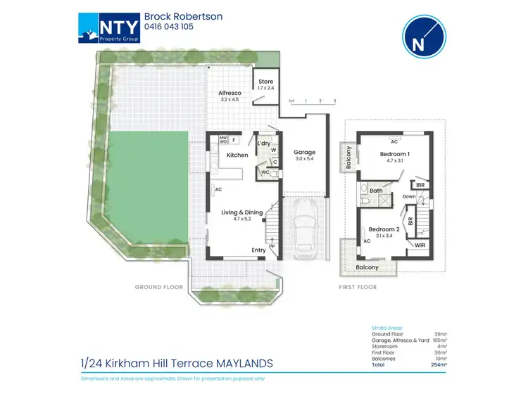 Floorplan of Homely townhouse listing, 1/24 Kirkham Hill Terrace, Maylands WA 6051